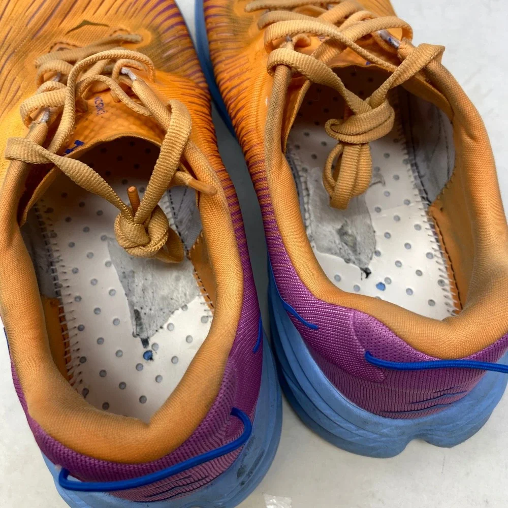 Hoka Rincon 3 Wide‎ Women 9.5D Orange Fuchsia Running Shoes 1121371-MOCY